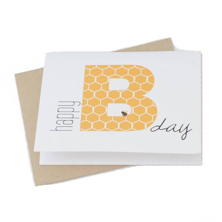Happy Bee Day Birthday Card for wholesale by Dodeline Design