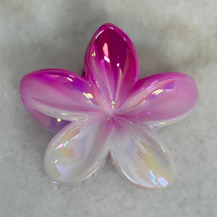Holographic Flower Hair Clip for wholesale by Poudre Bijoux
