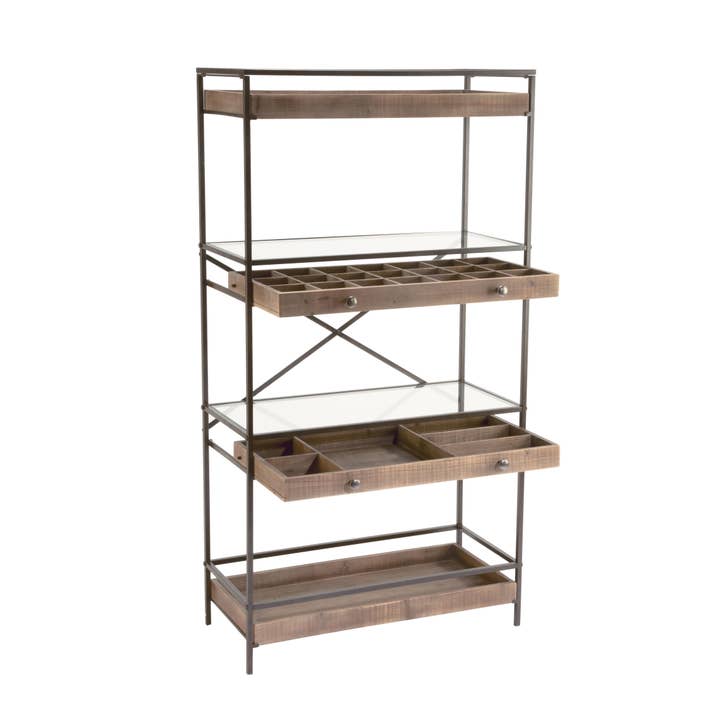 Tripar International - Wholesale Display Shelf - 4-Tier Display with Storage Drawers
