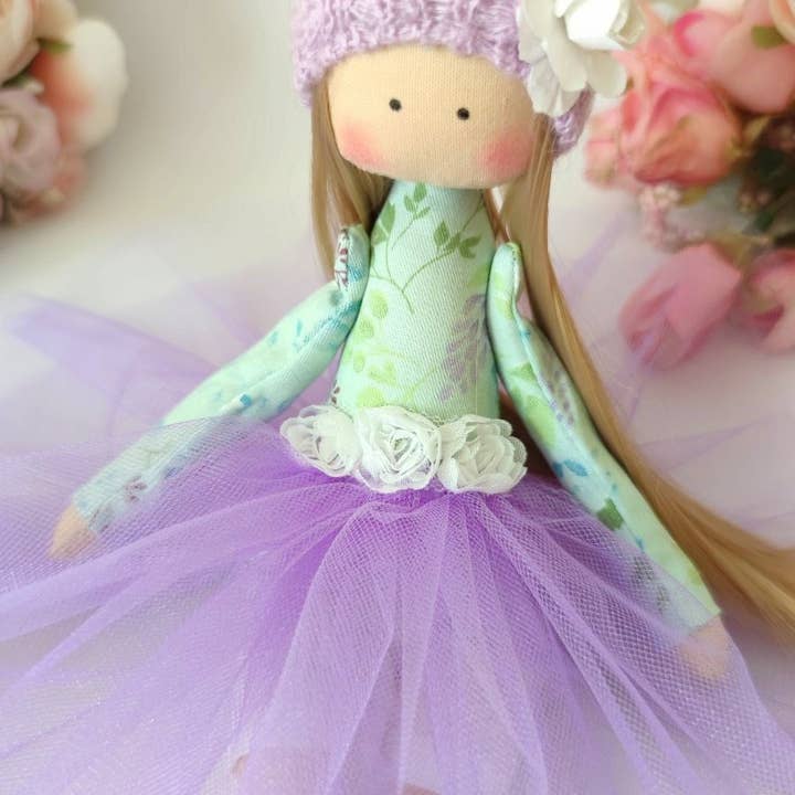 ChernikovaNataliya - Wholesale Doll - Kids - Handmade Lilac Ballerina Rag Doll, Fabric