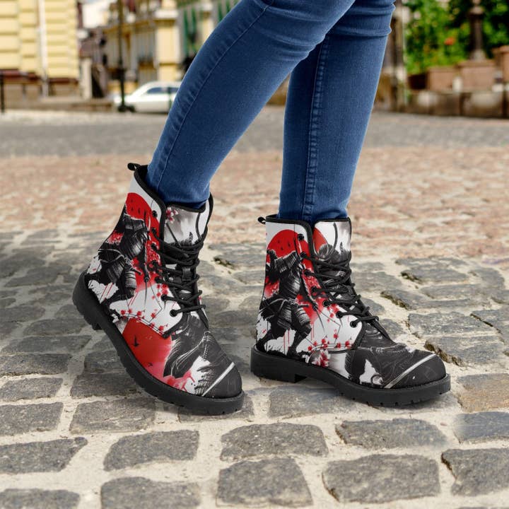 Japanska samurajtrendiga läderstövlar för wholesale av Oh Pote