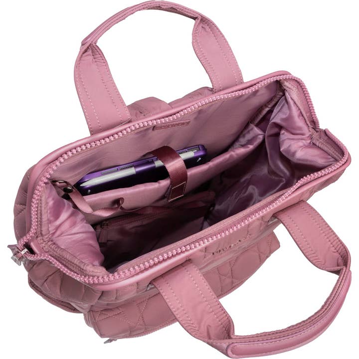 Magid - Wholesale Backpack - Women's - Max Studio Square Quilted Backpack with Front Zippered Pocket