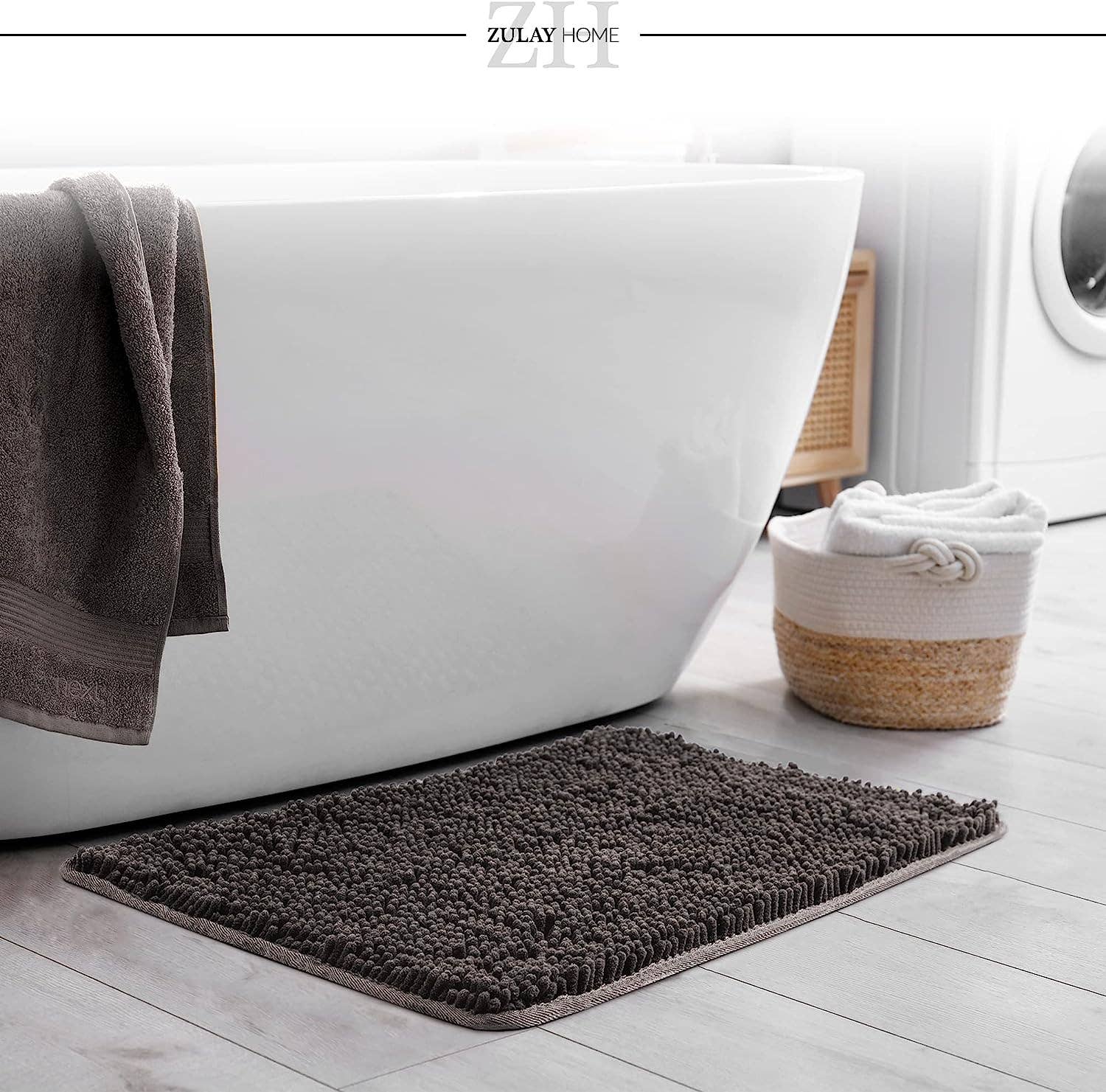 Zulay Kitchen - Wholesale Bath Mat - Soft Shaggy Bathroom Rug (17x24)17