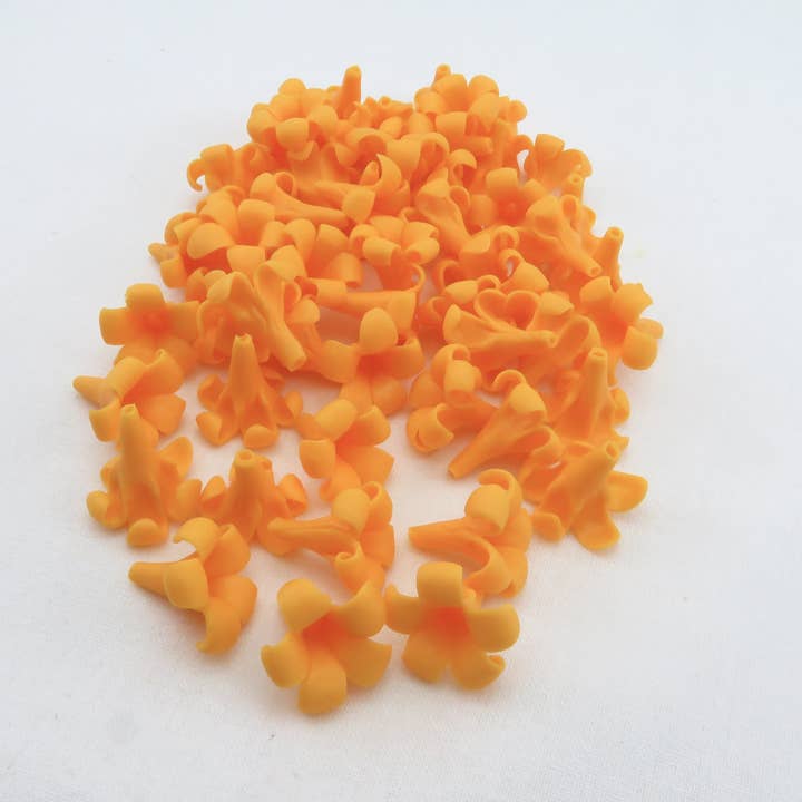 OpalHaus - Wholesale Craft Supplies - Puakenikeni Clay Flowers, Orange Flowers, Handmade3