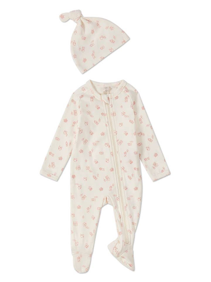 Love is Home 2 Pc Footie Set for wholesale by MiniMoi by MeMoi