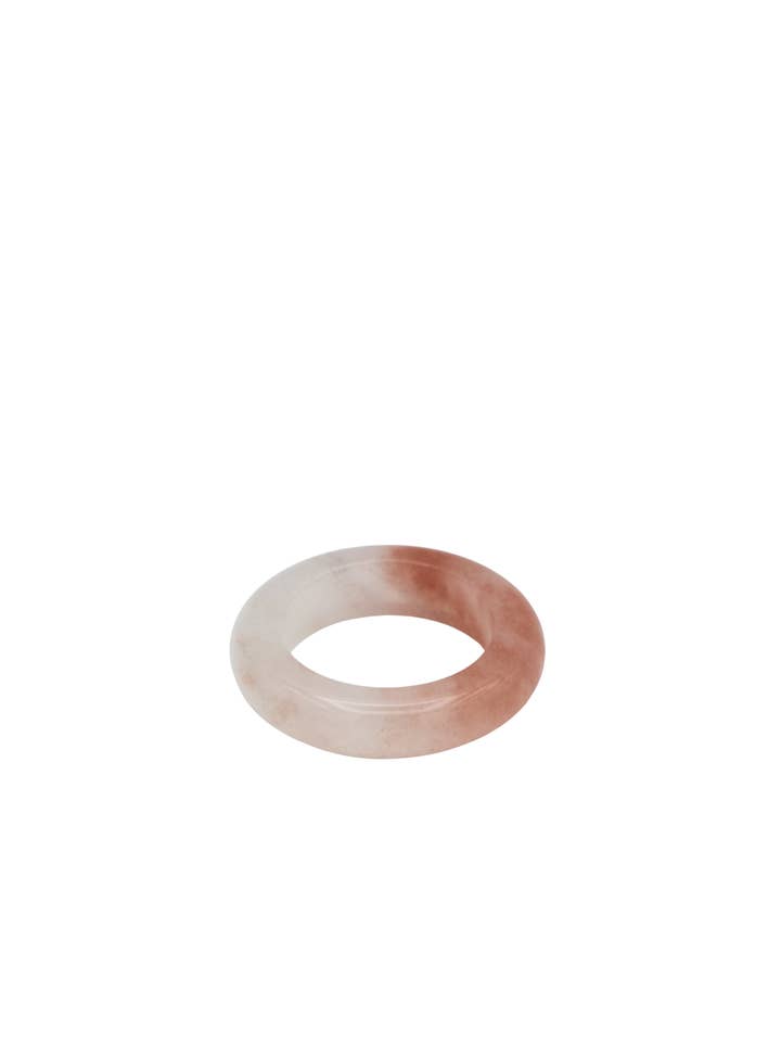 Peach Blossom — Pink Jade Stone Ring for wholesale by seree