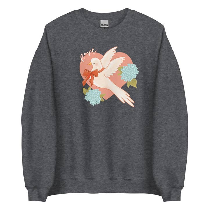 Sudadera Love Dove para venta al por mayor de Painted Peony Art