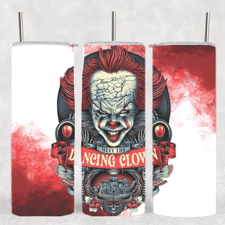 The Geek Boutique – wholesale Insulated mug/tumbler – Pennywise It Clown Halloween Horror Paint Splatter Tumbler