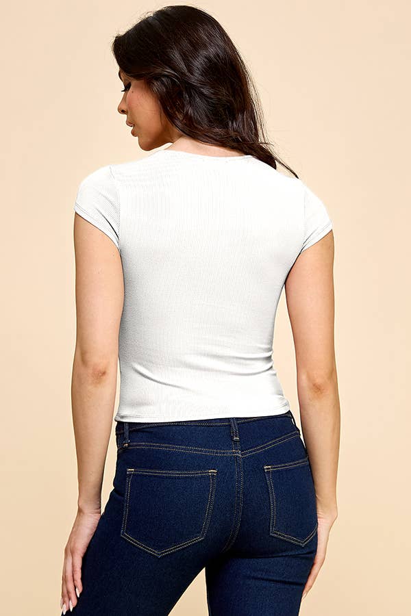 Heart & Hips – wholesale Knit top – Women's – RT53909A - DOUBLE LINED CREW NECK TOP14