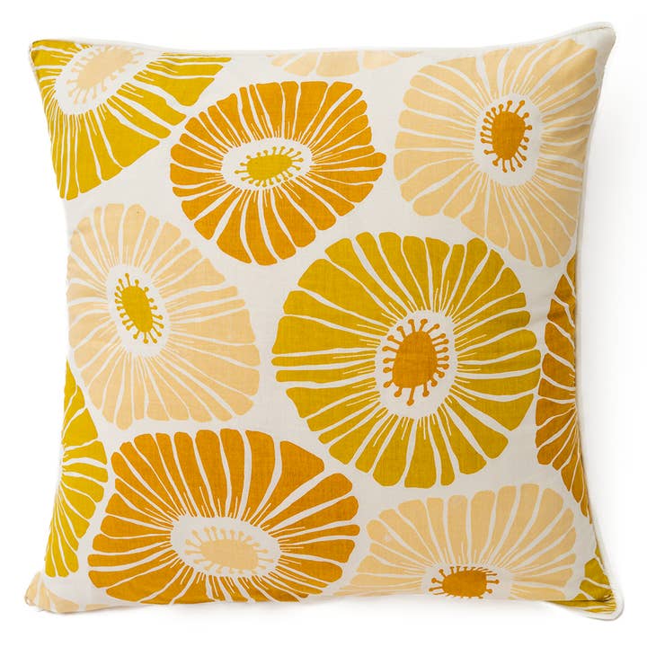Copricuscino 18" | Fiori Retrò Soleggiati per la vendita all'ingrosso da parte di Balizen Direct from Bali