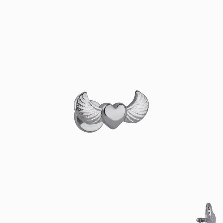 Titanium Love Wing Stud for wholesale by oumo jewelry