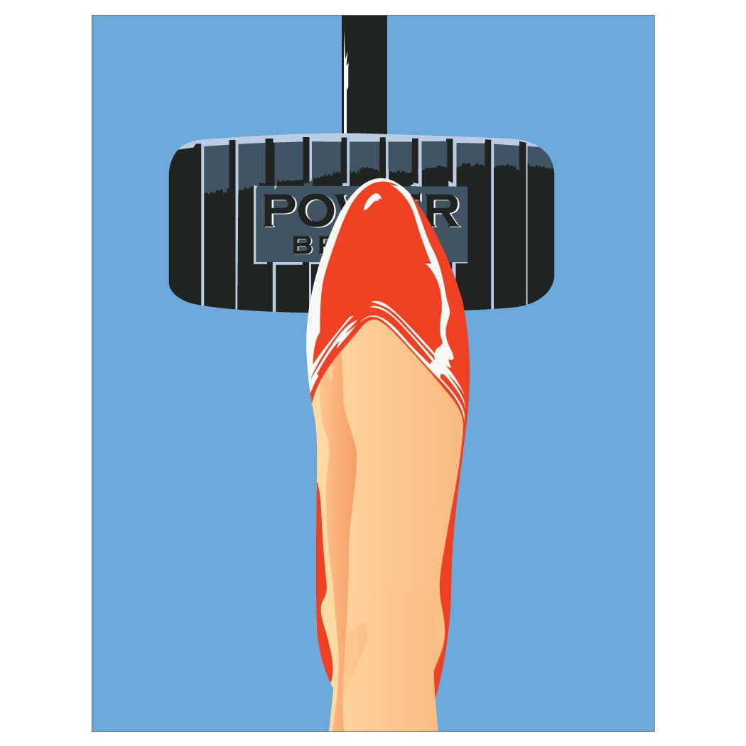 Fridgedoor - Wholesale Magnet - 2.5'' x 3.5'' Woman Hitting the Power Brakes Magnet0