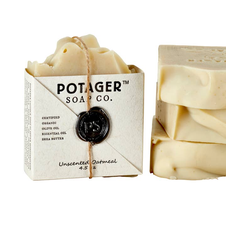 Potager Soap Company - Wholesale Bar Soap - Unscented Oatmeal Handmade Bar Soap | Organic Soap13