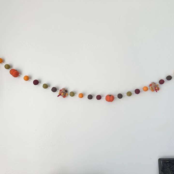 Wool Jamboree - Wholesale Bunting/Garland - Turkey & Pumpkin Garland