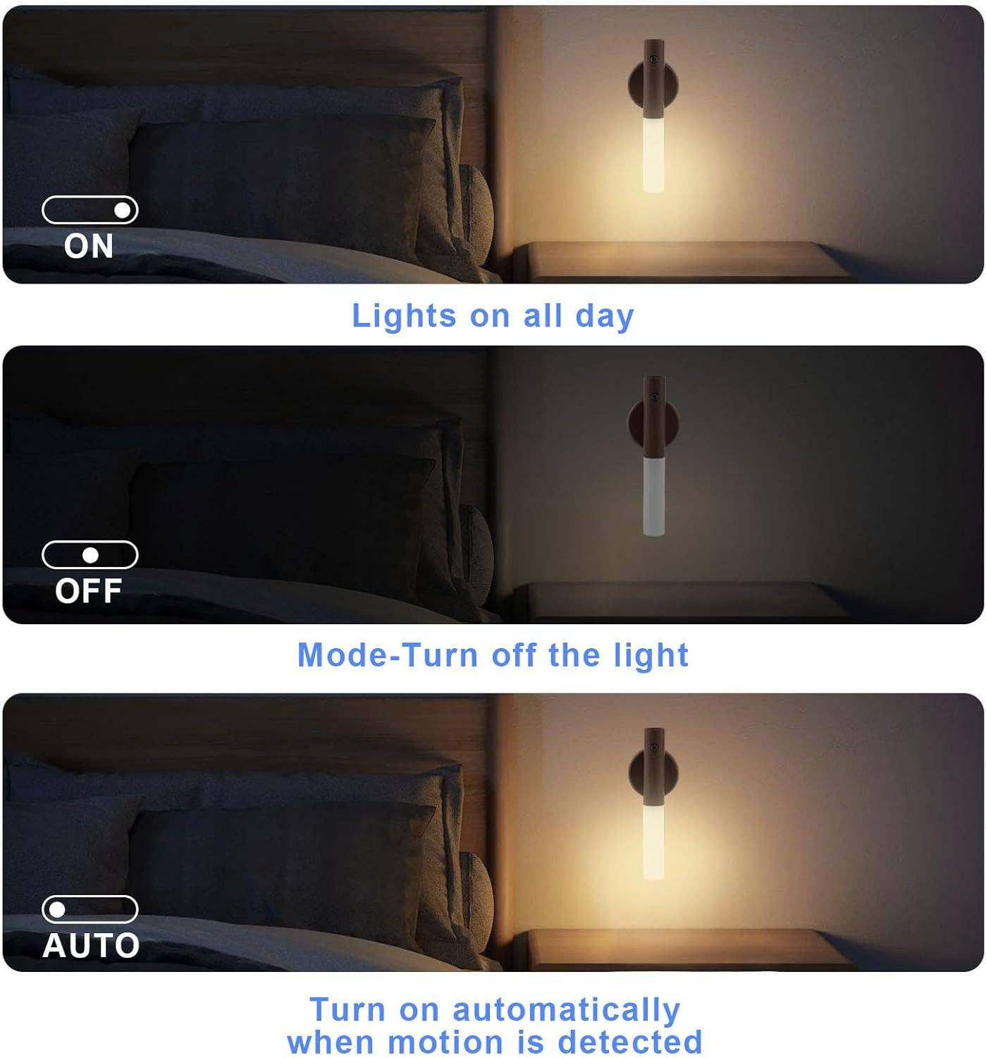 VIGOR - Wholesale Accent/Desk Lamp - Portable Wireless Magnetic USB Rechargeable Smart Indoor Sensor Control Wall Induction Lamps5