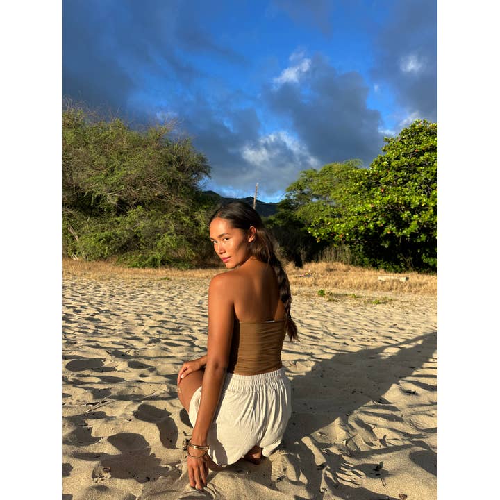 Gardenbelle Shop - Wholesale Shorts - Women's - Organic Hemp Boho Shorts, Slouchy Natural Shorts17