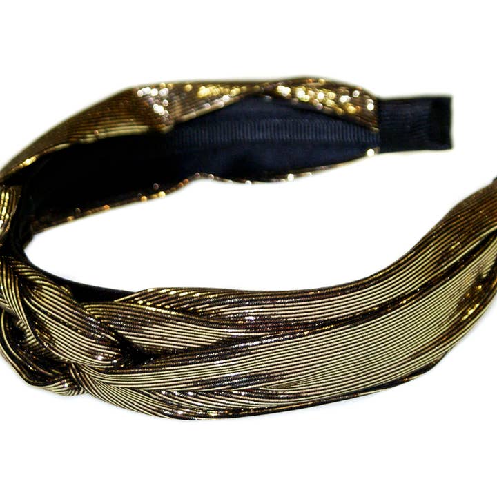 Studio 54 Top Plait Alice Band - HAB266 GOLD for wholesale by Hepburn & Co.