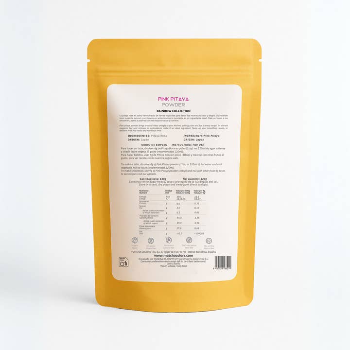 Matcha Colors - Wholesale Protein/Superfood Powder - Pink Pitaya Powder – 120 g (Café/Retail Format)1