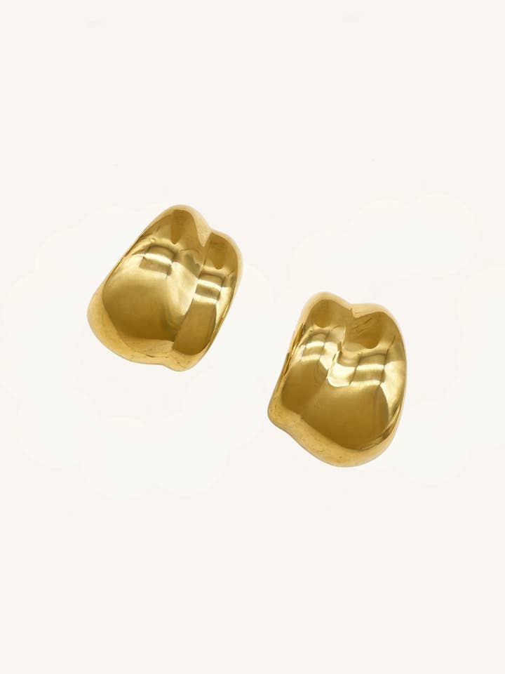 Boucles d'oreilles sculpturales – Boucles d'oreilles Wave pour la vente par GioLì Jewels