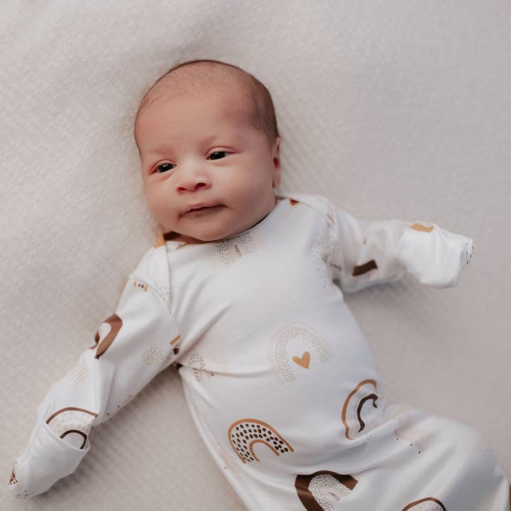 Three Little Tots – wholesale Baby gown – Baby – Rainbow Knotted Gown13