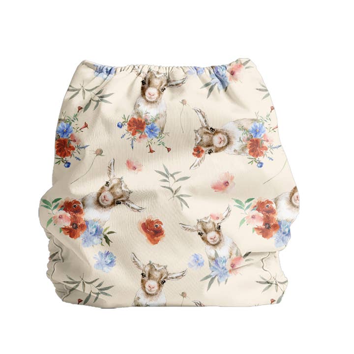 Floral Goats for wholesale by Xander Fluff Diaper Co.