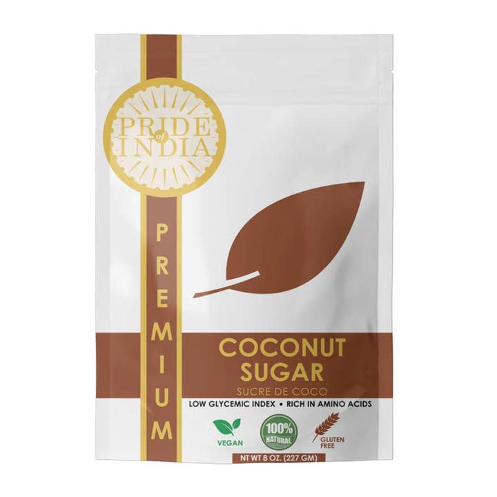 Coconut Sugar by Pride of India - 8 Oz for wholesale by PRIDE INDIA BRANDS