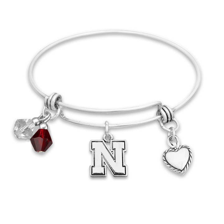 Bracelet en fil métallique Nebraska Huskers pour la vente par From The Heart