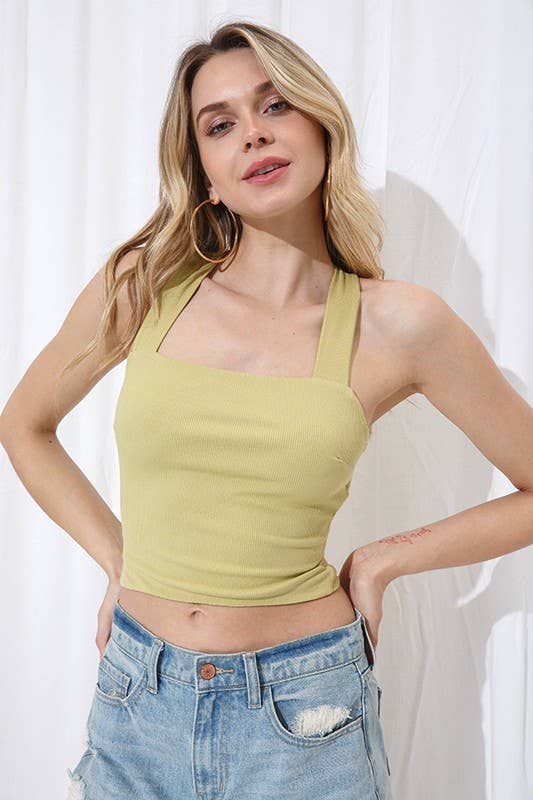 ILLA ILLA - Wholesale Gebreide top - Dames - Geribbelde uitgesneden achterkant4