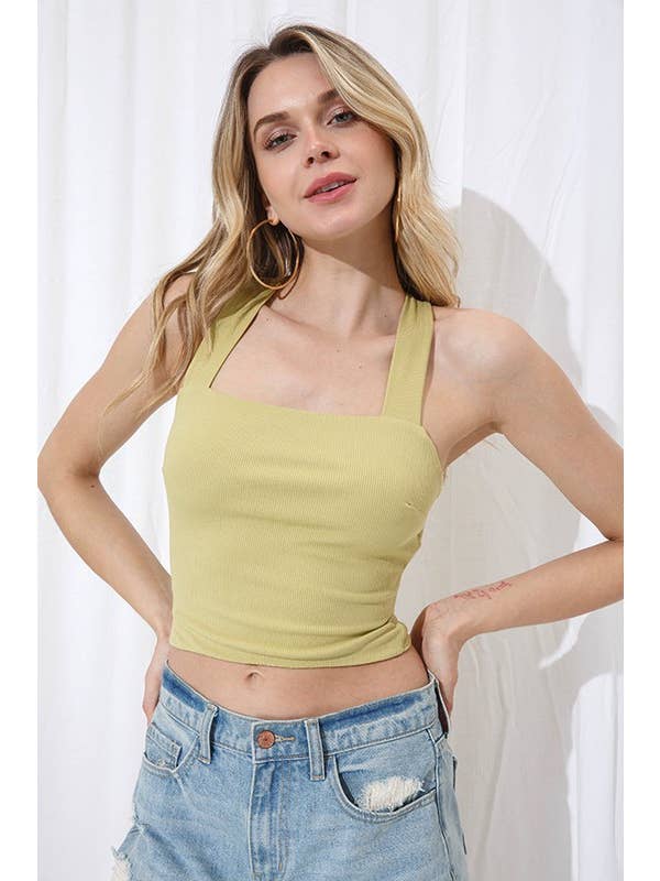 ILLA ILLA - Wholesale Knit Top - Women's - Ribbed Cut Out Back Top4