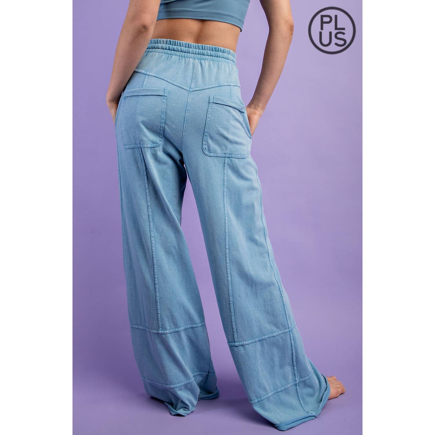 Rae Mode - Wholesale Pants - Women's - PLUS SIZE MINERAL WASHED FULL LENGTH COTTON PANT15