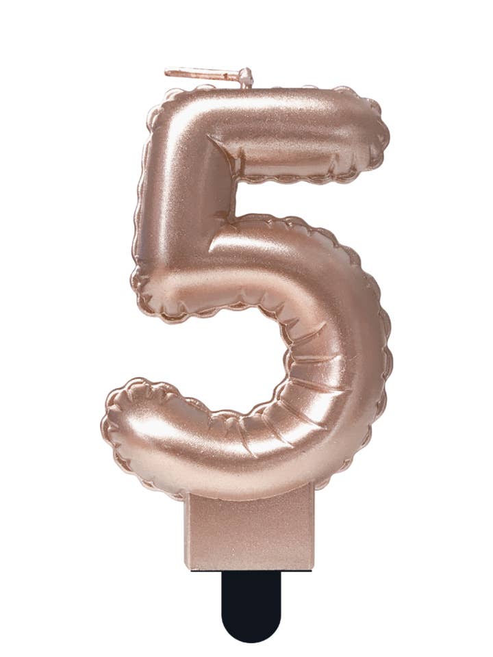 Folie ballon stearinlys rose - 5 for engroshandel hos PD Party