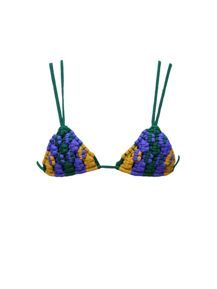 Top Greta Grøn, Lilla og Gul for engroshandel hos Type Swimwear