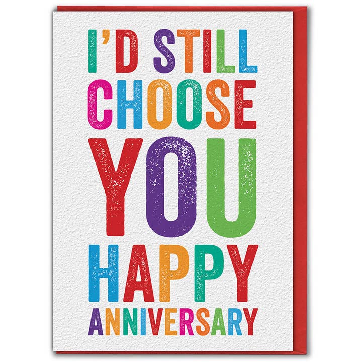 Brainbox Candy - Wholesale Jubileumkaartje - Verkoop Grappige Jubileumkaart - Ik Zou Nog Steeds Voor Jou Kiezen3