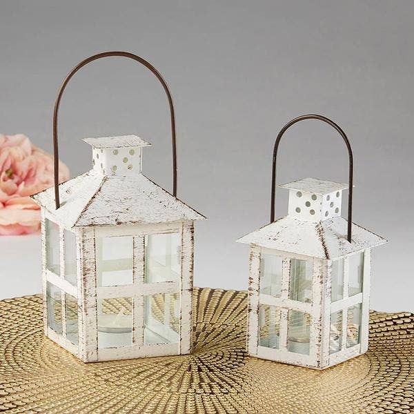 Kate Aspen - Wholesale Lantern - Vintage White Distressed Lantern - Medium3