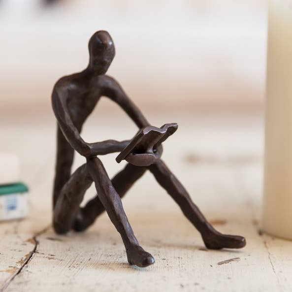 Leisure Reading Bronze Sculpture for wholesale by Danya B