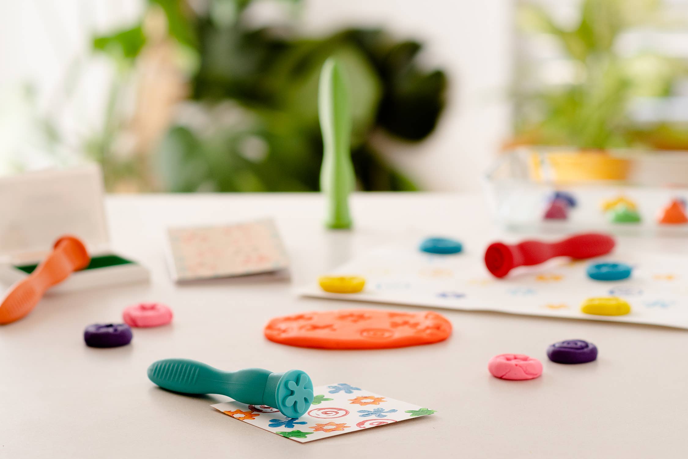 Learning Advantage - Wholesale Rubber/Decorative Stamp - Kids & Baby - Triangle Grip Stampers - Patterns - Set of 41