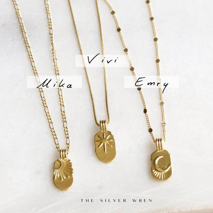 The Silver Wren - Wholesale Pendant/Charm Necklace - Bea Celestial Pendant Necklace