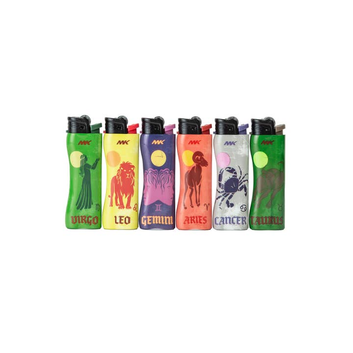 MK Lighter 9G Flint Strike Refillable Lighters Astrolog-50PC for wholesale by MK Lighter Company