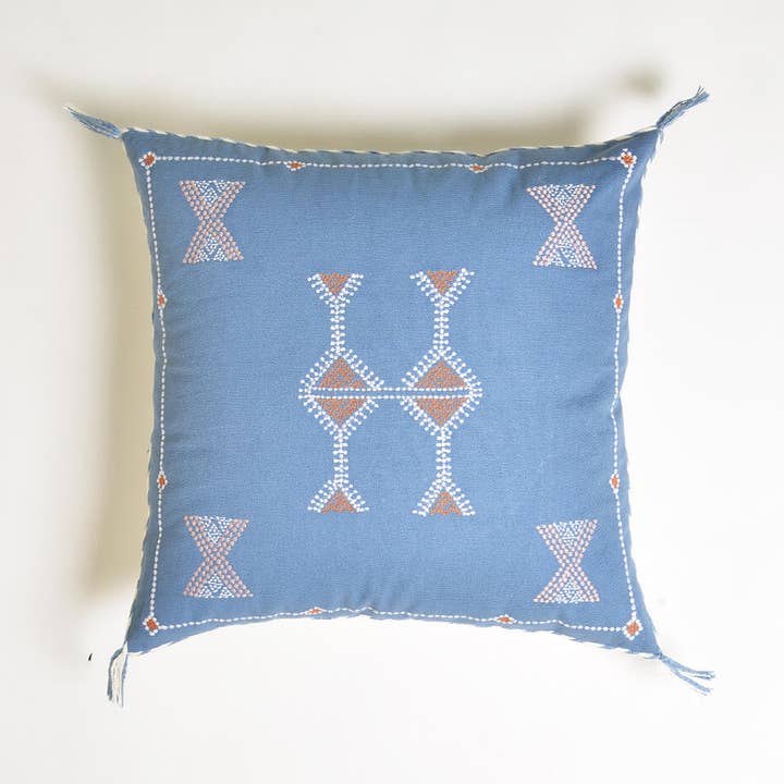 Sky Embroidered Cushion cover for wholesale by IndieRoots