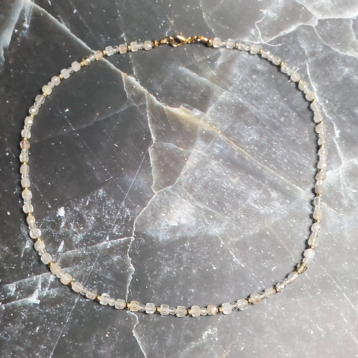 Gemstone Necklace: Clear Topaz for wholesale by Thorneapple Designs