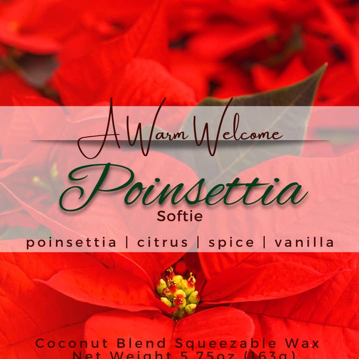 Poinsettia Softie | Squeeze Wax Melt for wholesale by A Warm Welcome