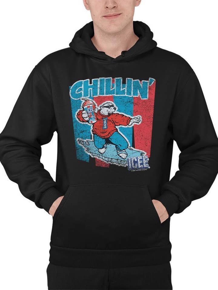 Officially Licensed ICEE Chillin' Polar Bear - Retro Graphic Men's Hoodie for wholesale by Snack Tees