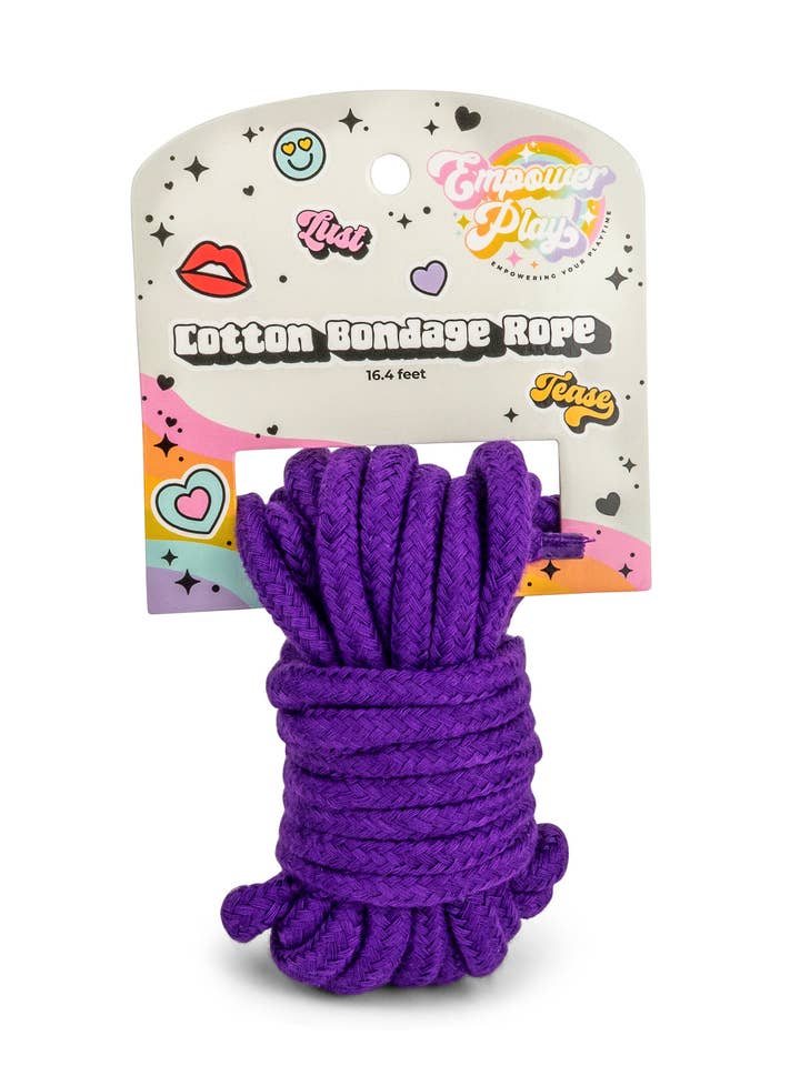 Empower Play™ Beginner’s Cotton Bondage Rope — Soft BDSM Rope Play (Cosmic Purple) for wholesale by Intimita Novelties