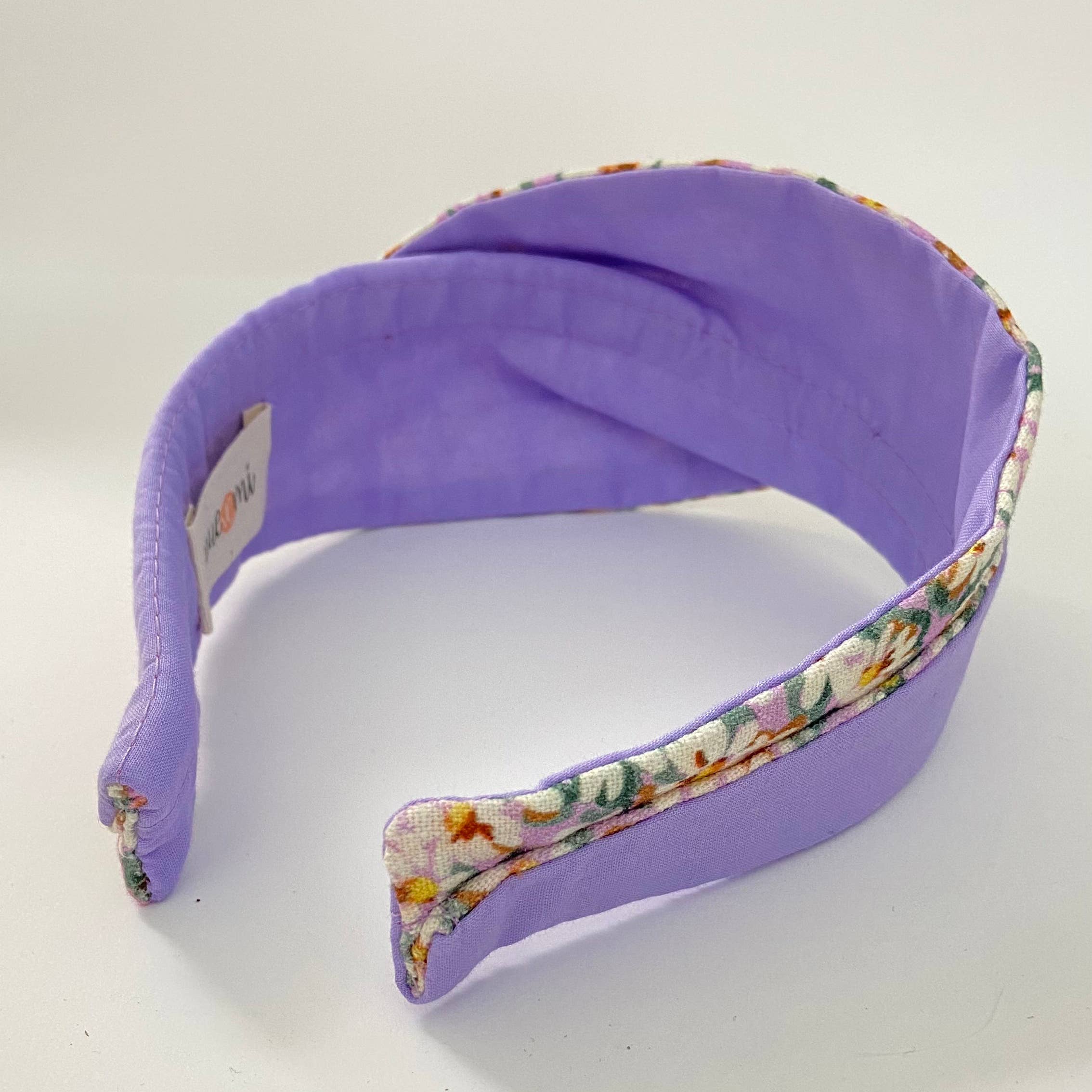 Nuevemi - Wholesale Fashion Headband - Women's - TURBAN HEADBAND MARGOT MAUVE FLOWERS2