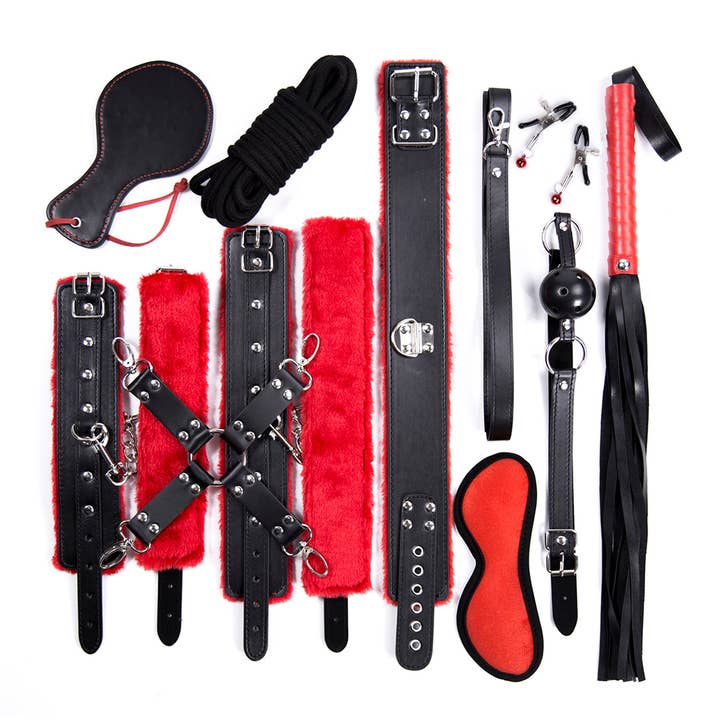 Plesur Body Products - Wholesale Sex Toy - Bondage Kit - 14 Piece Deluxe Bondage Kit10