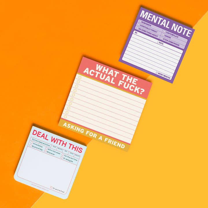Knock Knock - Wholesale Sticky Notes - Actual Fuck Large Sticky Notes (4 x 4-inches)