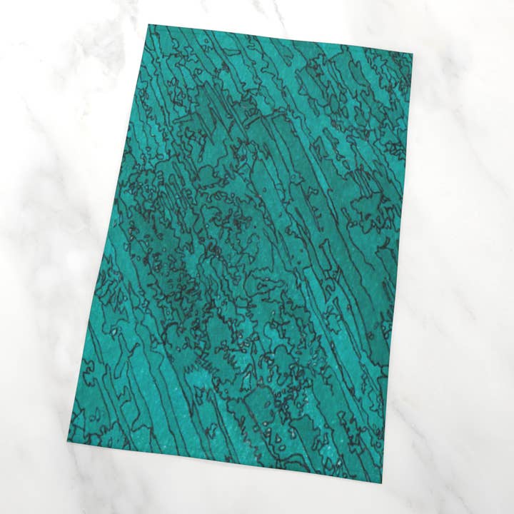Tea Towel | Etched in Turquoise for wholesale by Creative Artifacts HQ