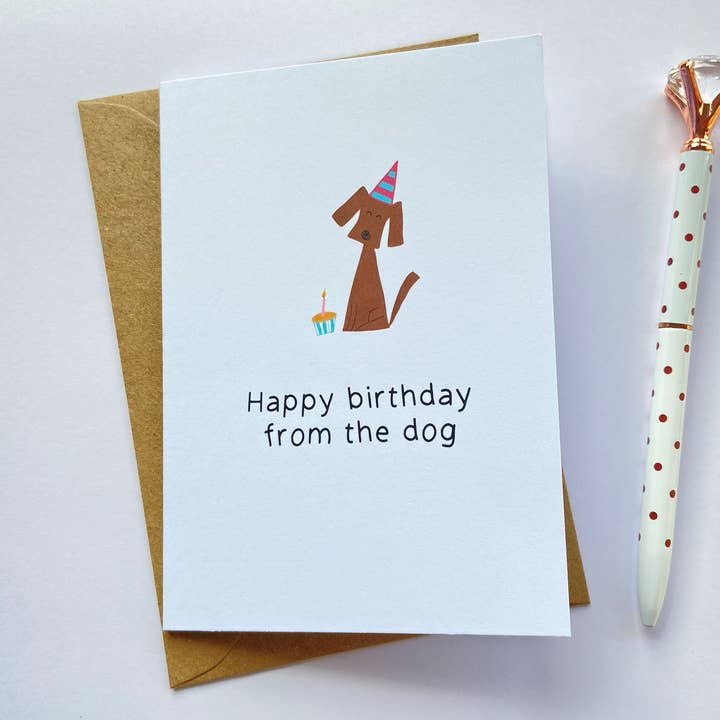 Tarjeta de felicitación de cumpleaños de The Dog para venta al por mayor de Leave My Mark Designs