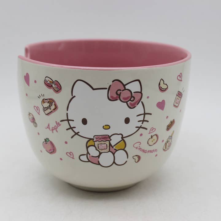 Silver Buffalo - Wholesale Bowl - Hello Kitty Apples & Cinnamon Boxed 20oz Ceramic Ramen Bowl2