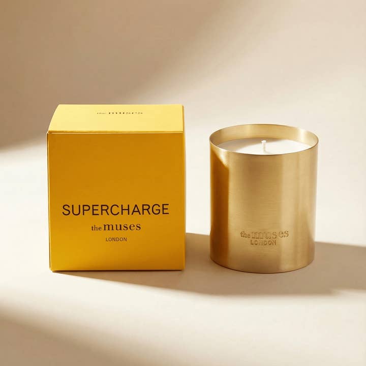 SUPERCHARGE Vela Perfumada de Lujo | Vela de Cítricos 220g/7.8oz para venta al por mayor de The Muses London